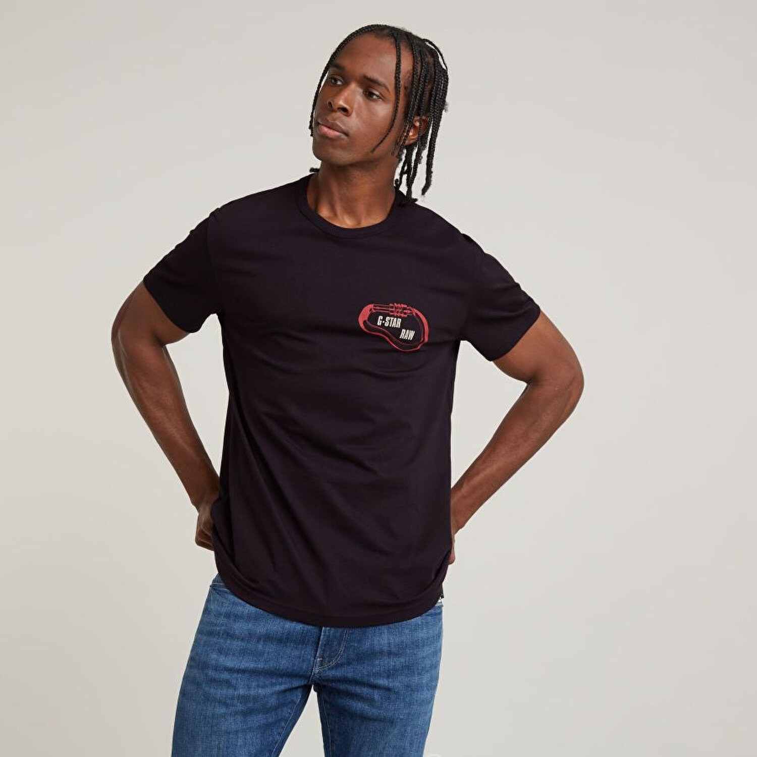 G STAR RAW Siyah ERKEK T SHIRT 8720706172611 JeansLab