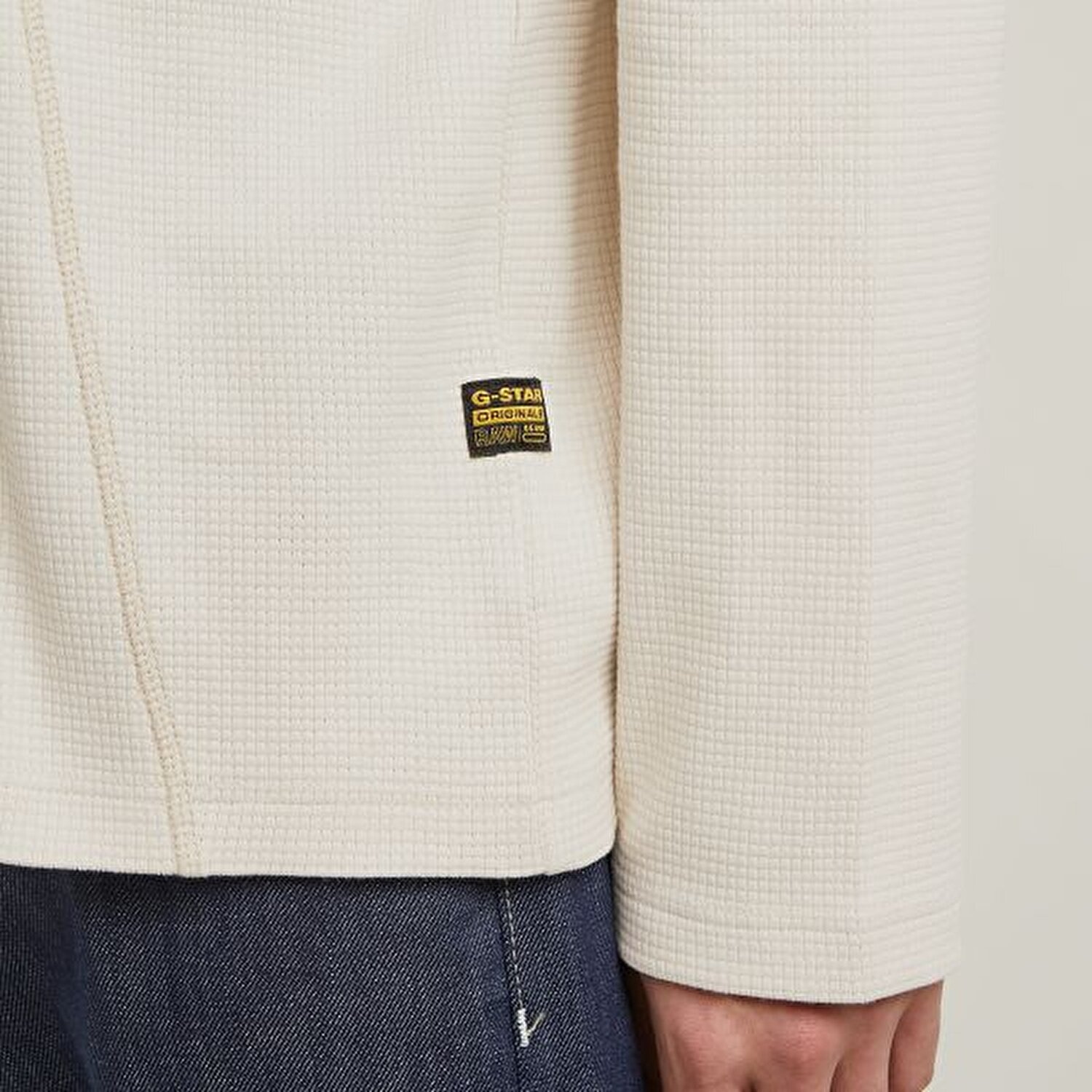 EKRU FERMUARLI ERKEK SWEATSHIRT