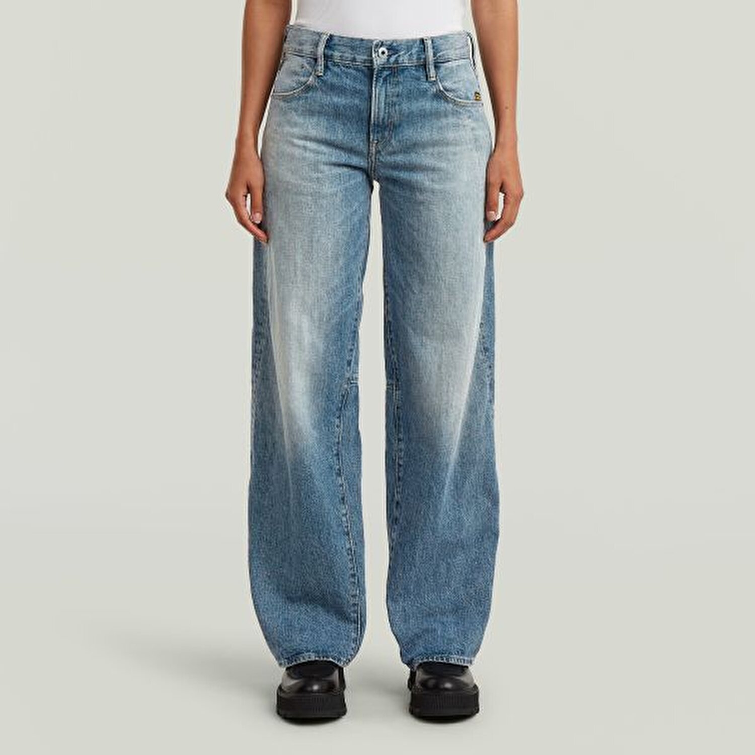 Contor 3D KOYU MAVİ KADIN LOOSE JEAN PANTOLON