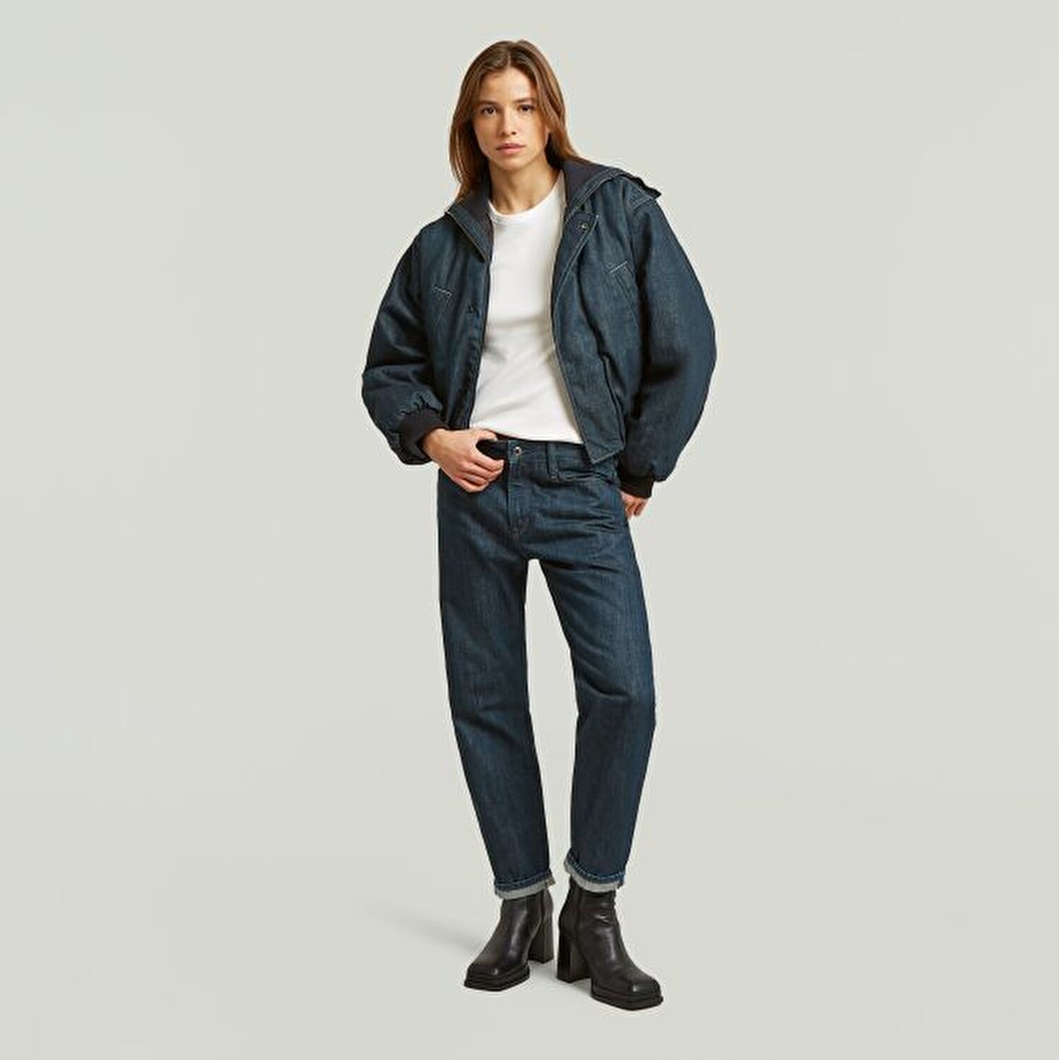 LACİVERT KADIN LOUX BOYFRİEND JEAN PANTOLON