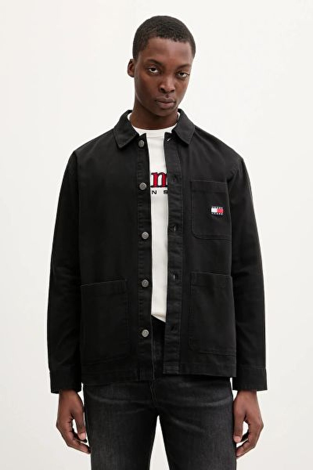 SİYAH LOGOLU ERKEK GÖMLEK