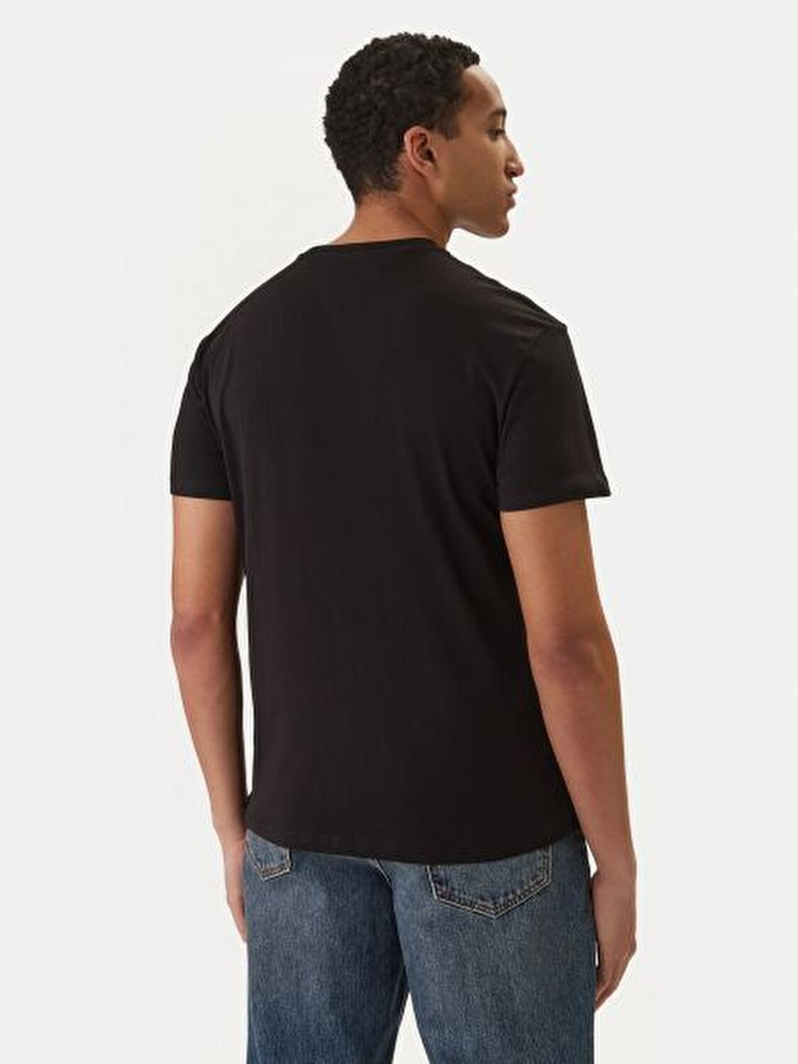SİYAH LOGOLU ERKEK T-SHIRT