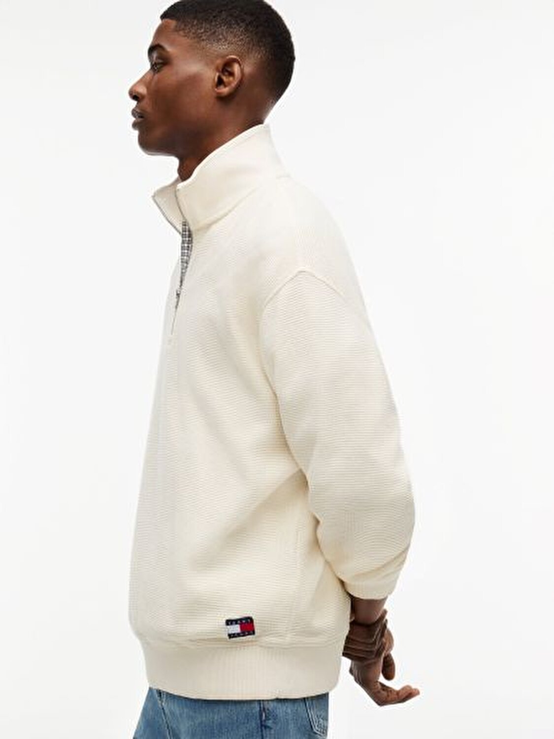 EKRU LOGOLU ERKEK SWEATSHIRT