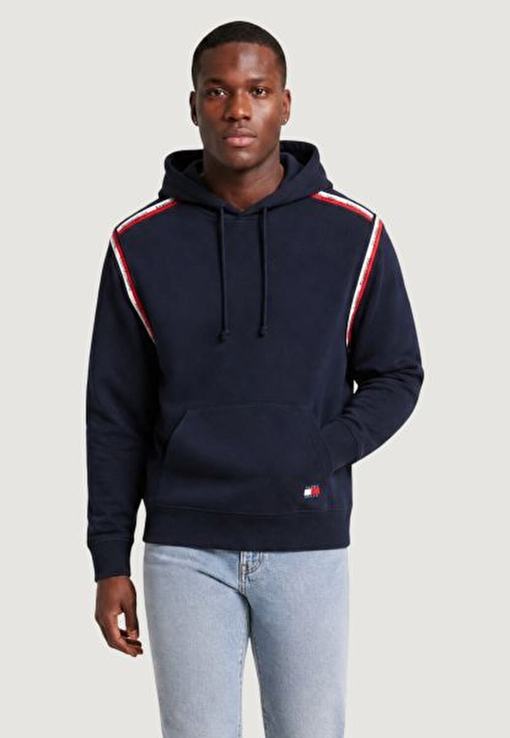 LACİVERT LOGOLU KAPÜŞONLU ERKEK SWEATSHIRT