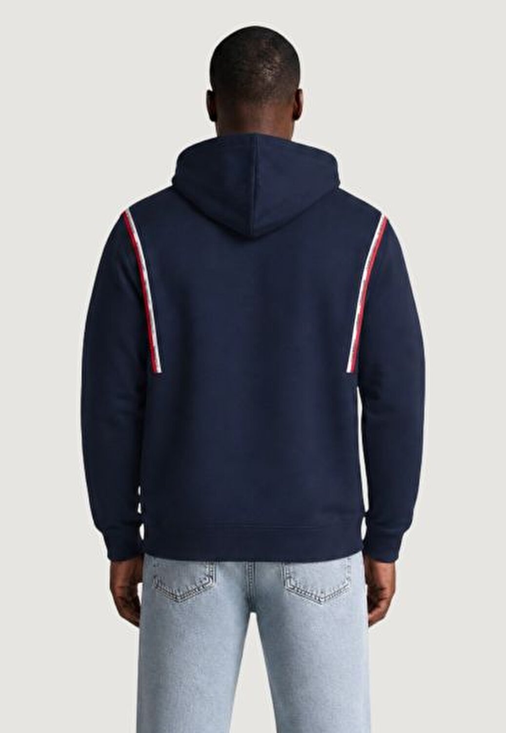 LACİVERT LOGOLU KAPÜŞONLU ERKEK SWEATSHIRT