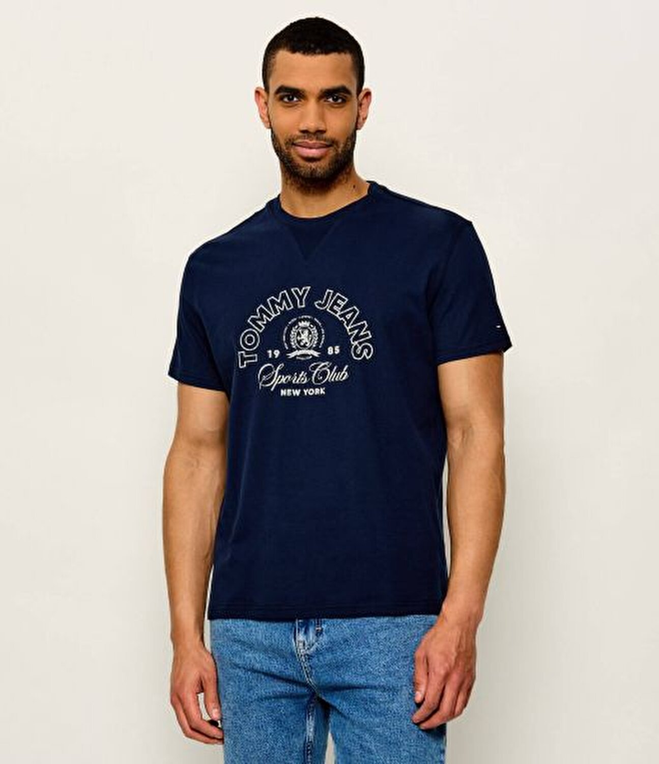 LACİVERT LOGOLU BASKILI ERKEK T-SHIRT