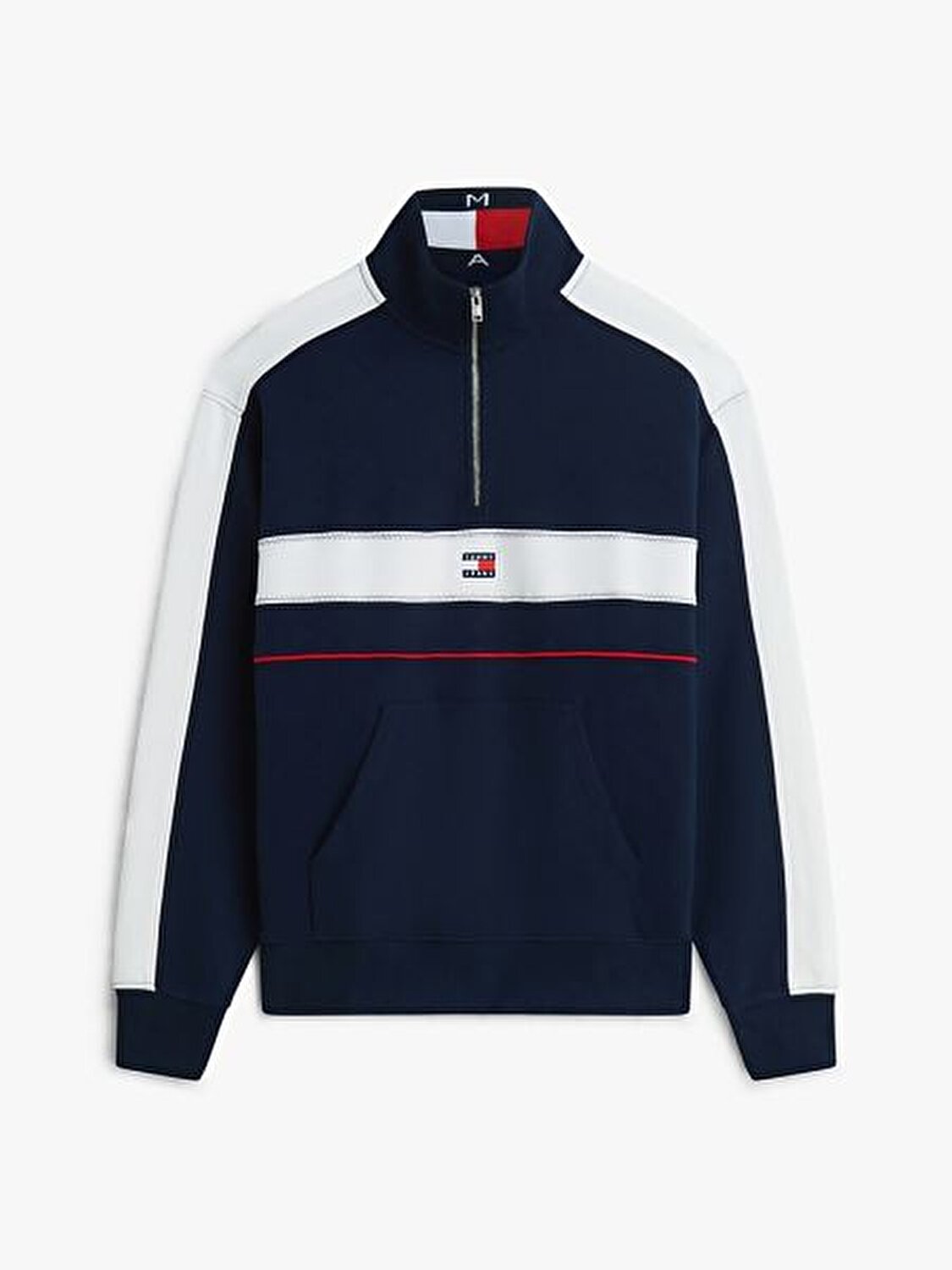 LACİVERT LOGOLU FERMUARLI ERKEK SWEATSHIRT