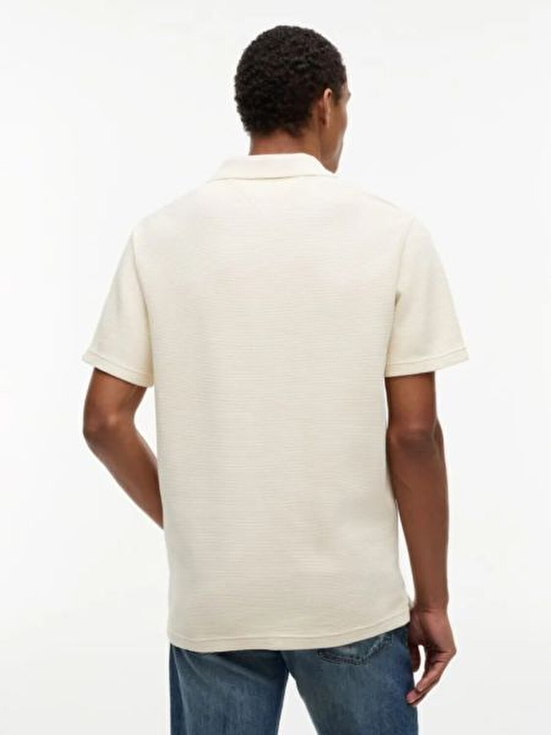 BEJ LOGOLU ERKEK POLO T-SHIRT