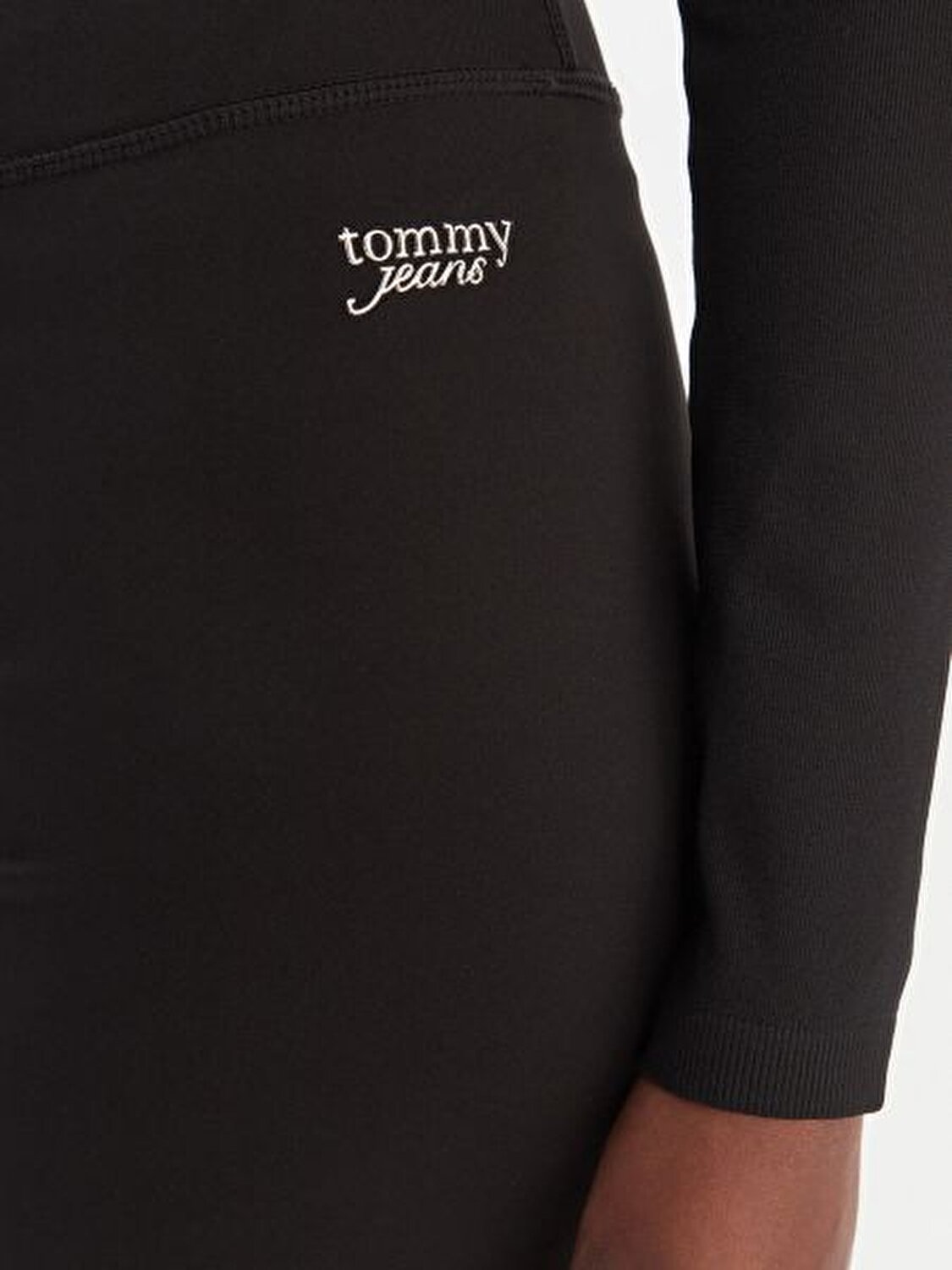 SİYAH LOGOLU KADIN TAYT