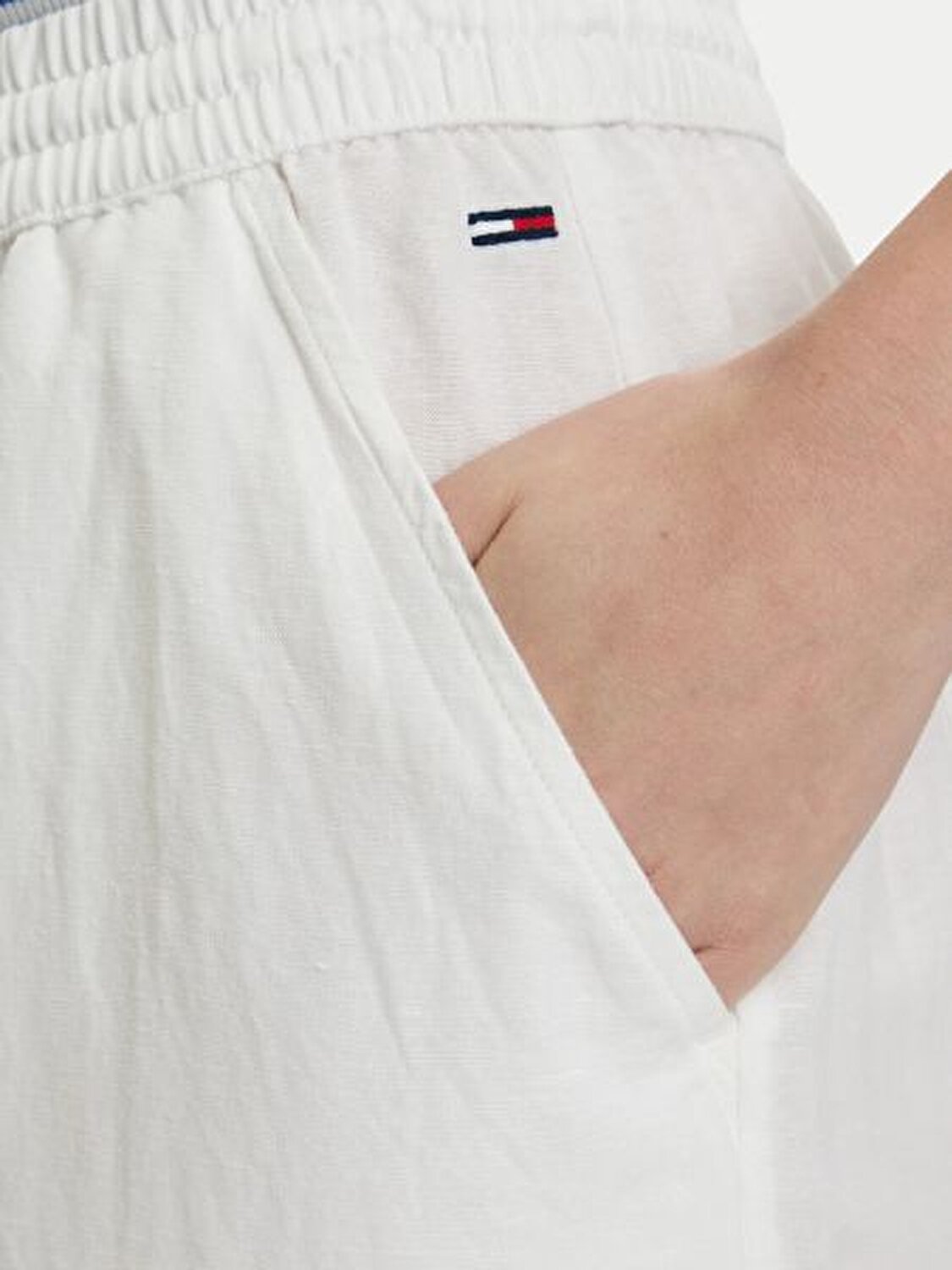 BEYAZ KADIN KETEN KARIŞIMI LOOSE PANTOLON