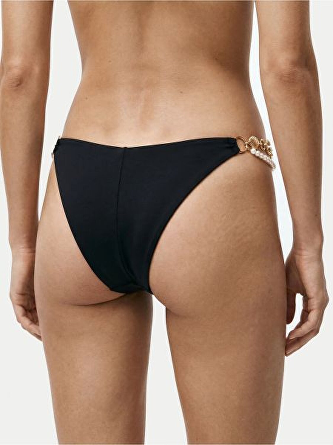 SİYAH AKSESUAR DETAYLI KADIN BRAZILIAN BİKİNİ ALTI