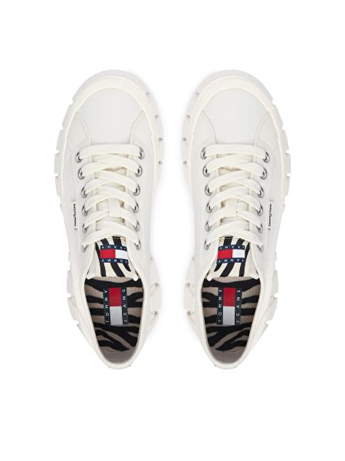 BEYAZ KADIN SNEAKER TJ PLATFORM ZEBRA