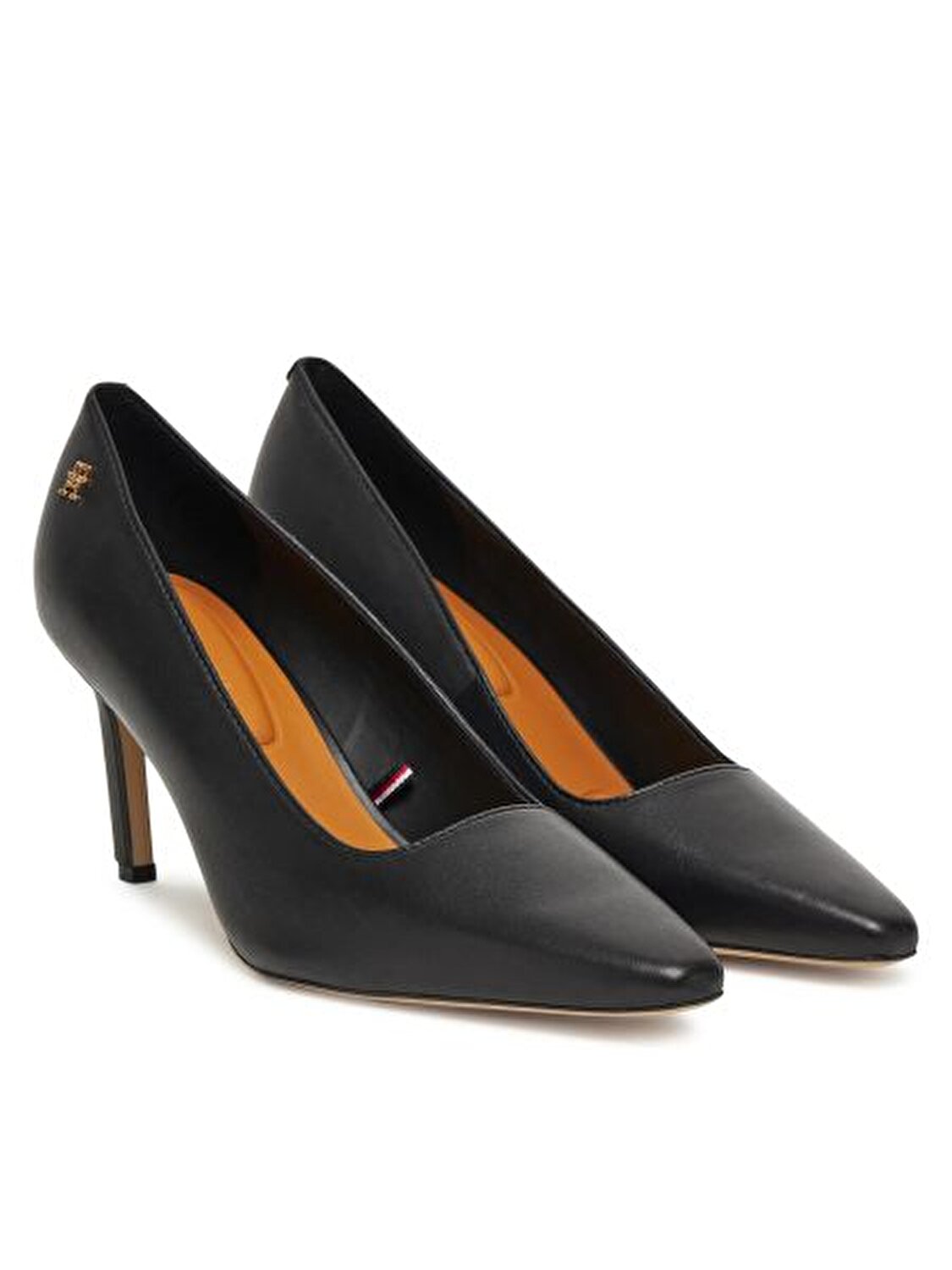 TH LOGO LEATHER PUMP SLANTED HL