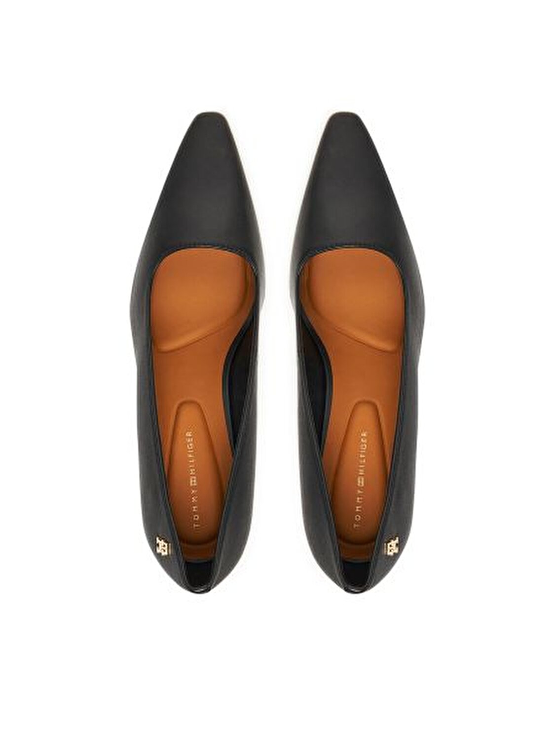 TH LOGO LEATHER PUMP SLANTED HL