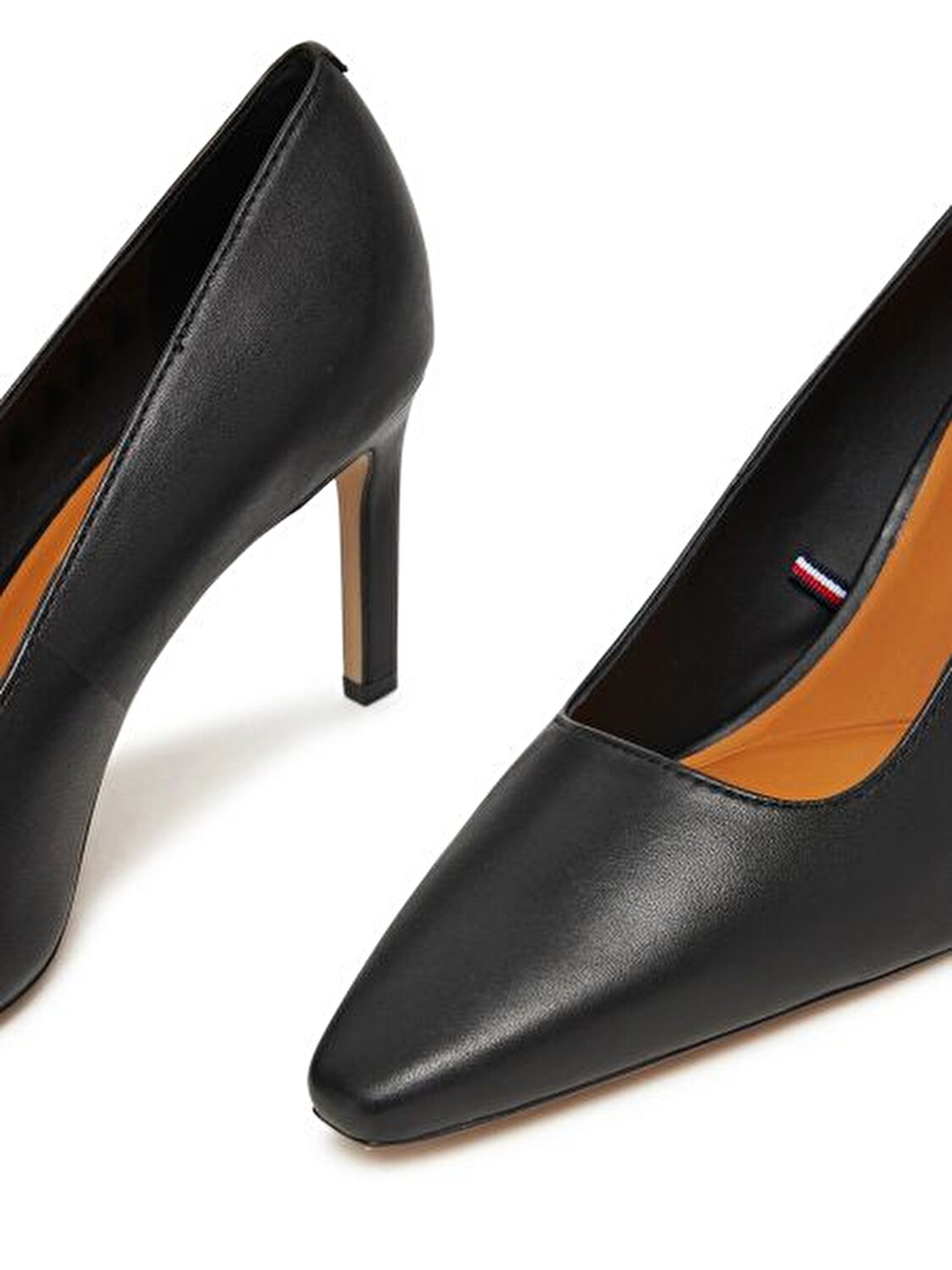 TH LOGO LEATHER PUMP SLANTED HL