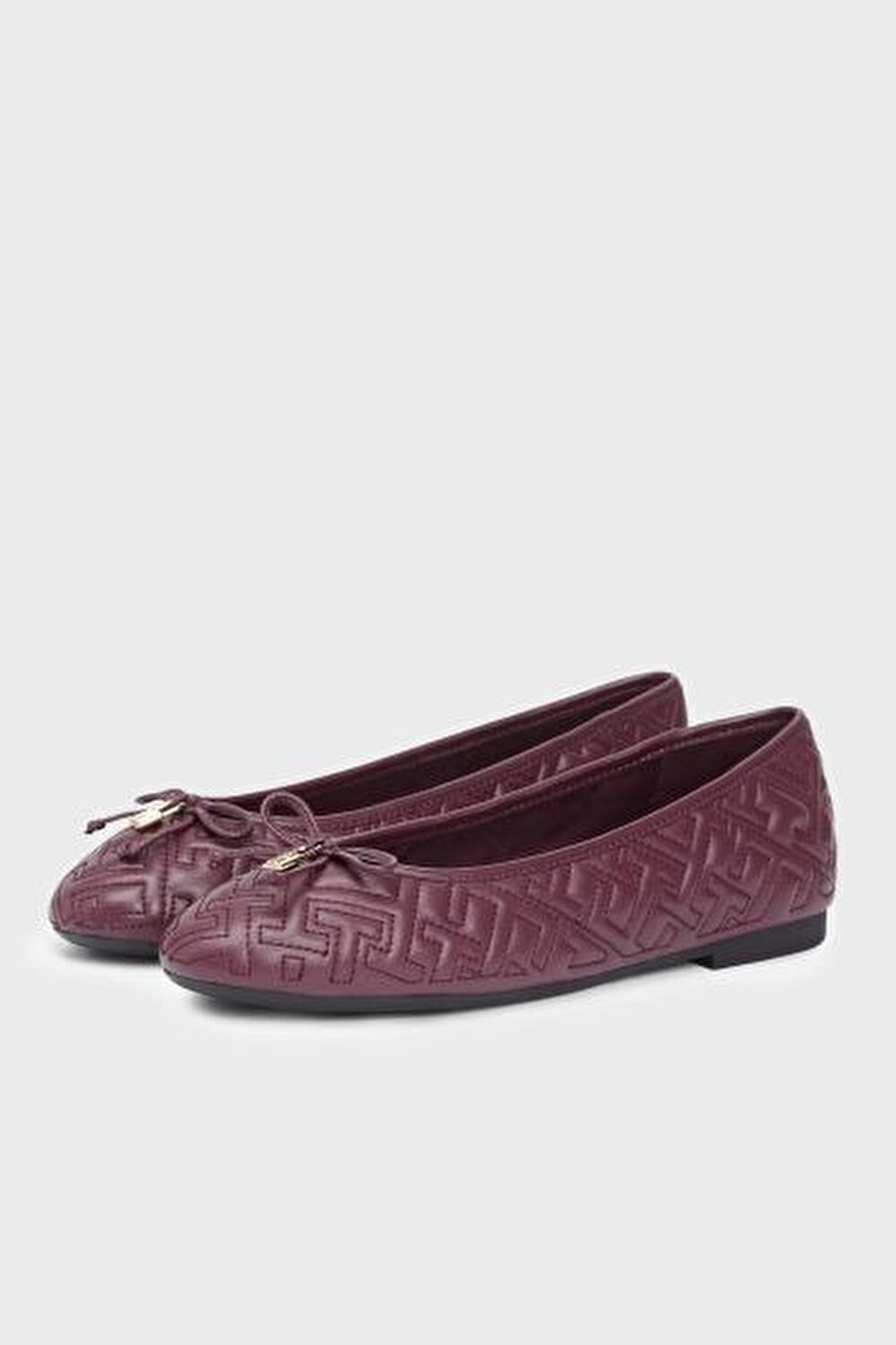 BORDO KADIN BABET QUILTED BALLERINA