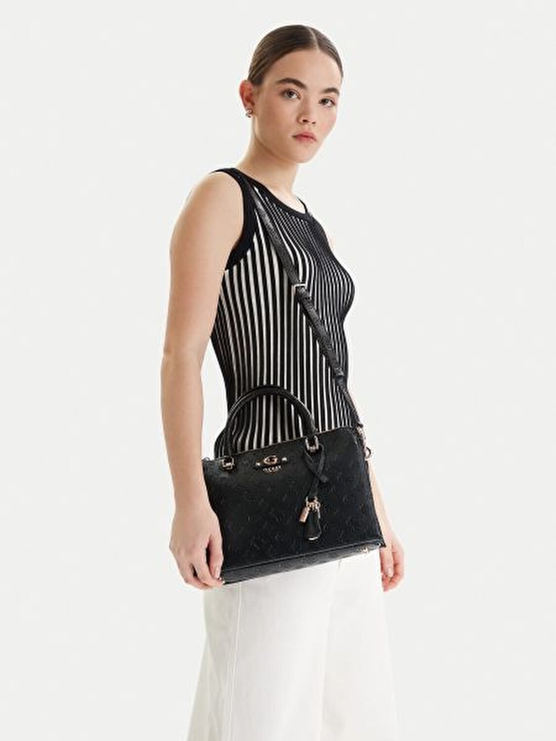 DITA LOGO SİYAH KADIN EL ÇANTASI