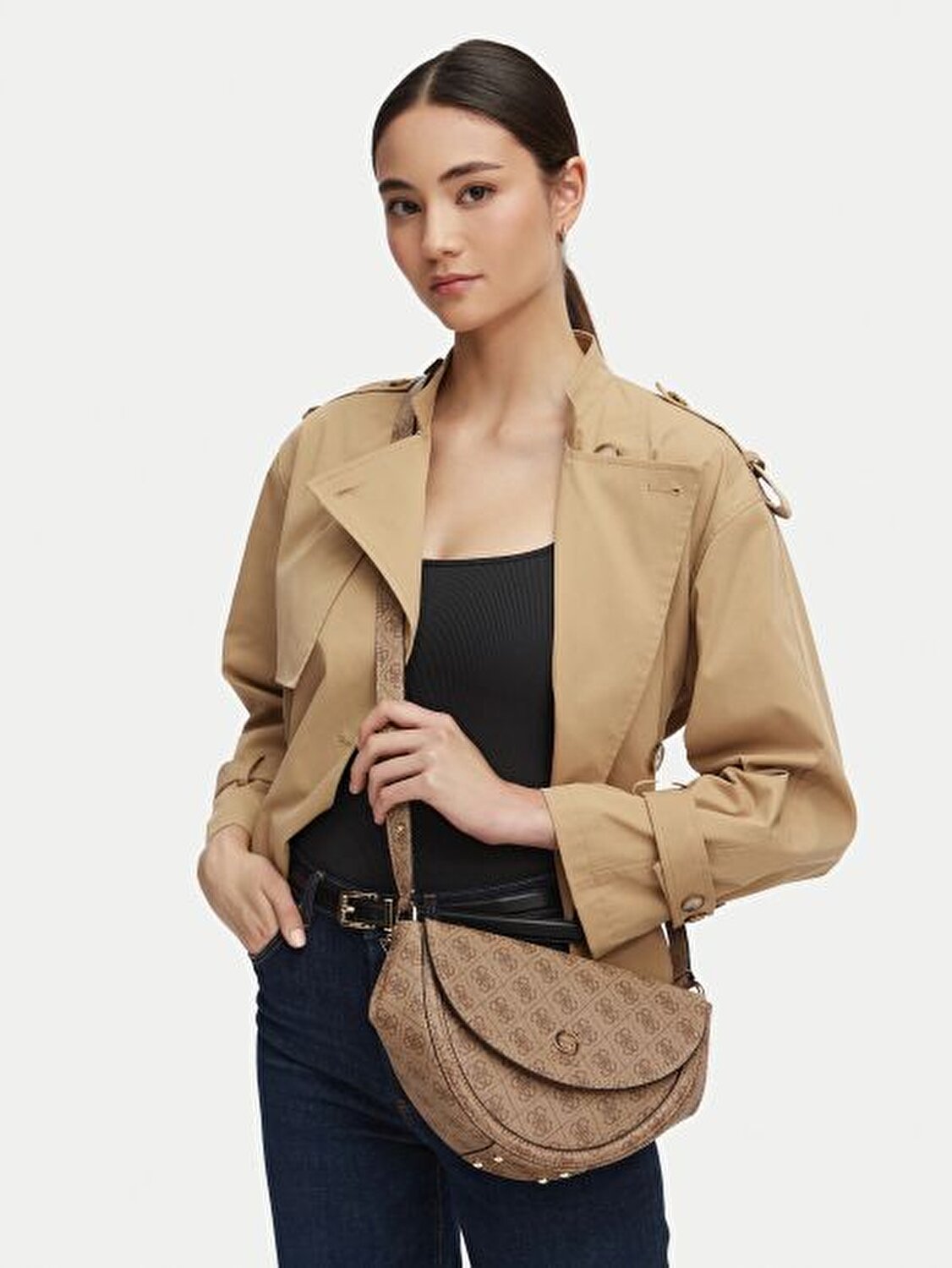 COLEEN AÇIK KAHVE KADIN OMUZ ÇANTASI