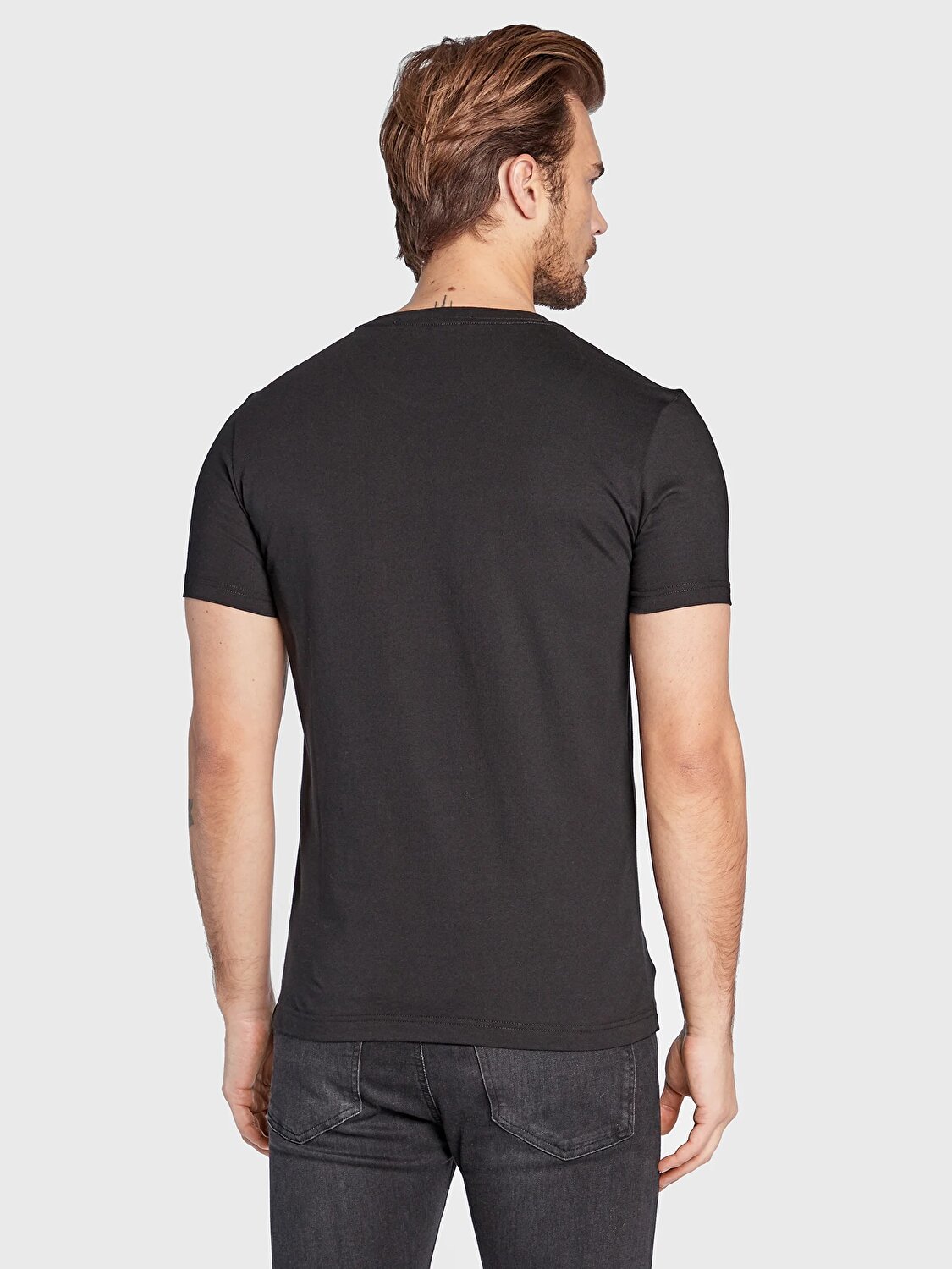 Calvin Klein Erkek Siyah Logo Detaylı Kısa Kollu T-Shirt