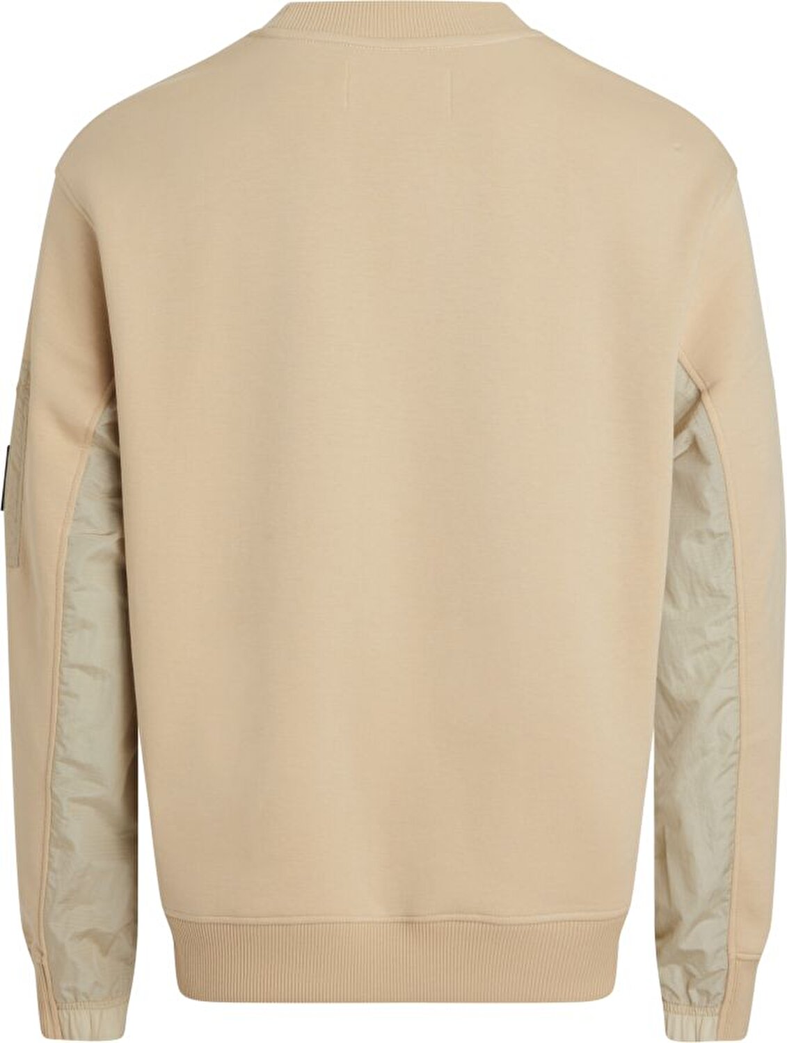 Calvin Klein Erkek Bej Logo Detaylı Sweatshirt
