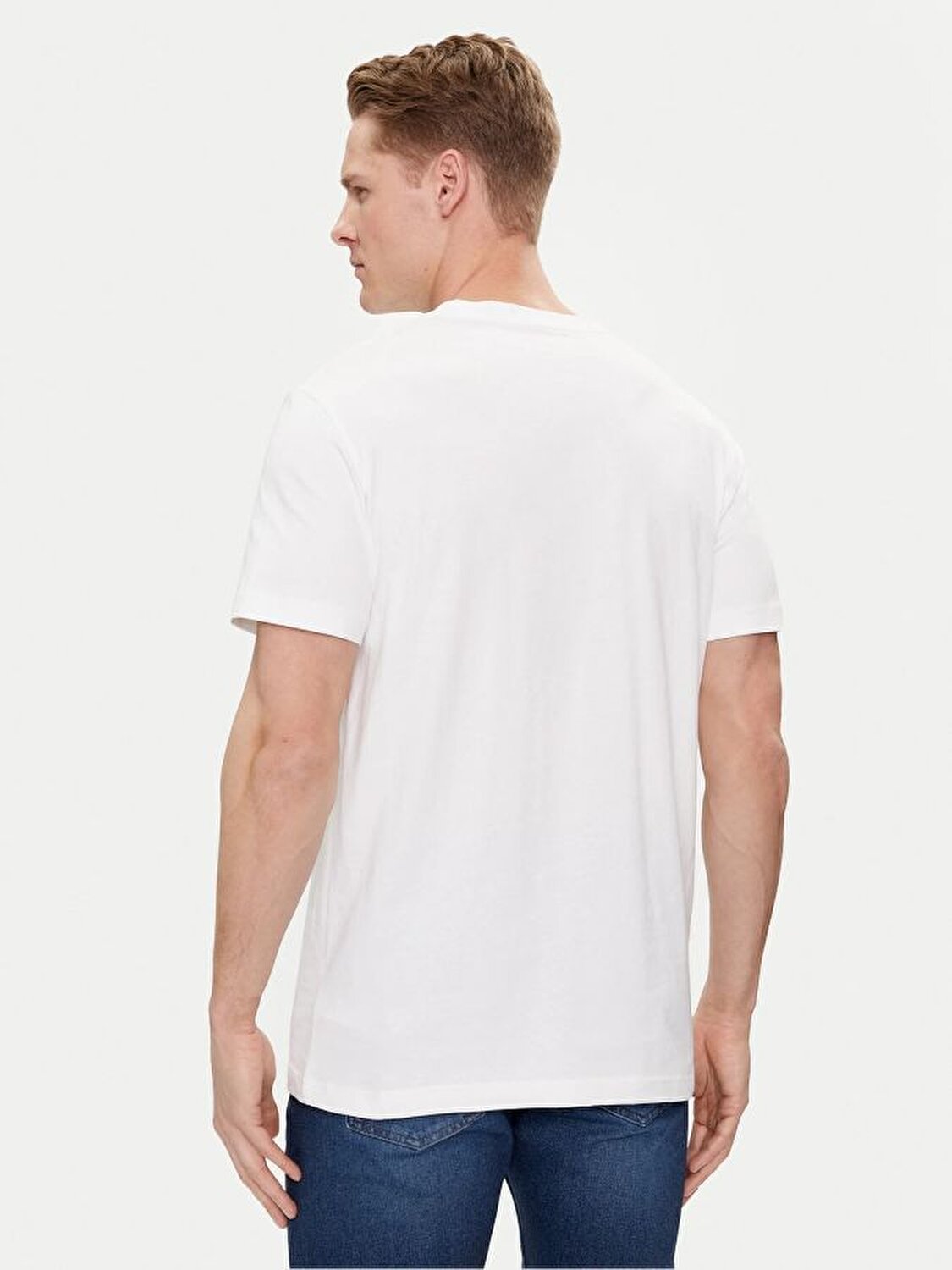 Calvin Klein Erkek Beyaz Kısa Kollu T-Shirt
