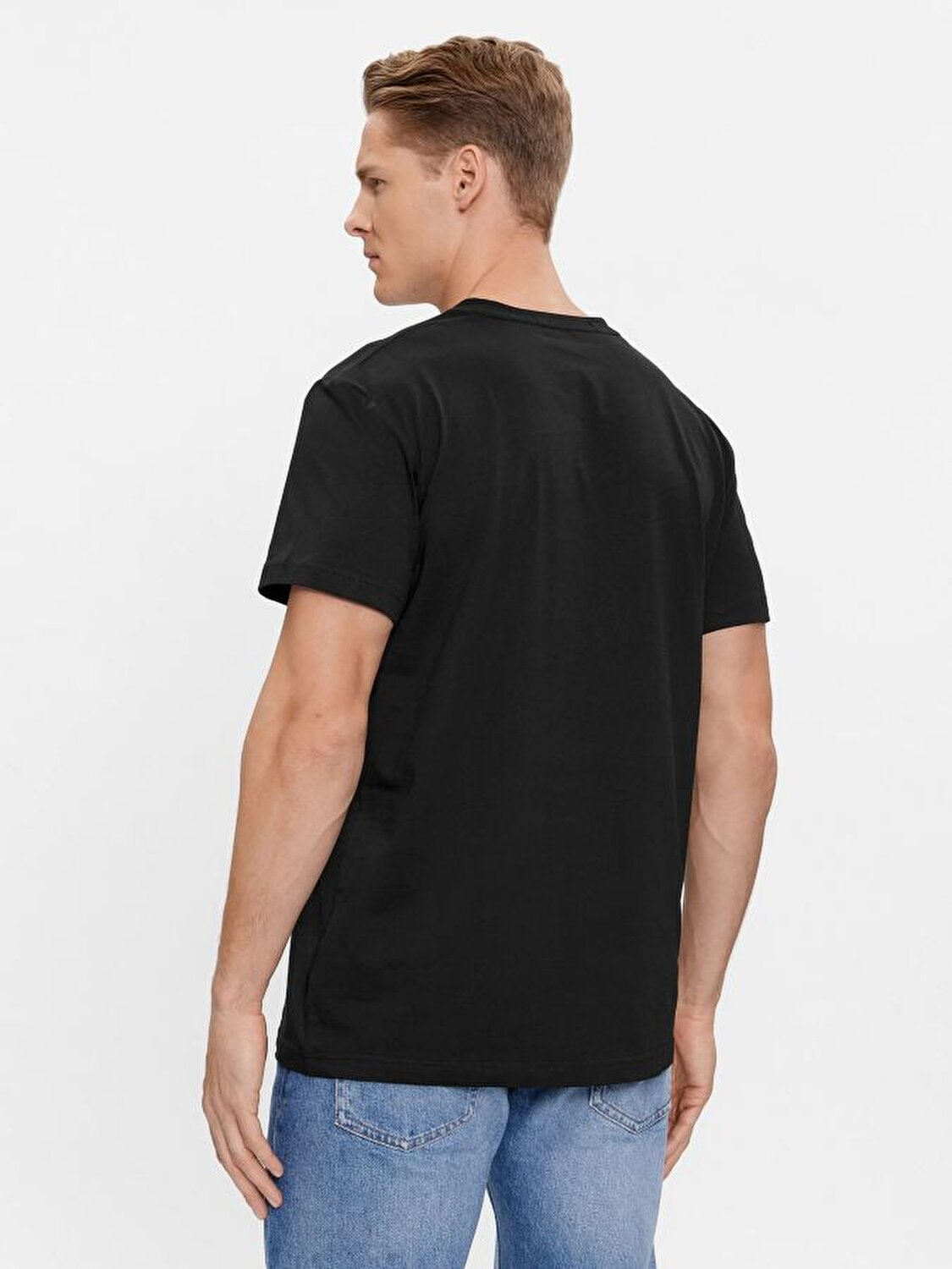 Calvin Klein Erkek Siyah Logo Detaylı Kısa Kollu T-Shirt