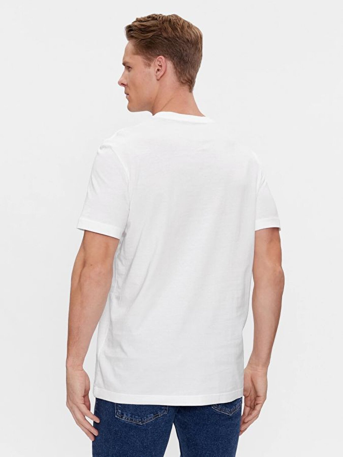 Calvin Klein Erkek Beyaz Kısa Kollu T-Shirt