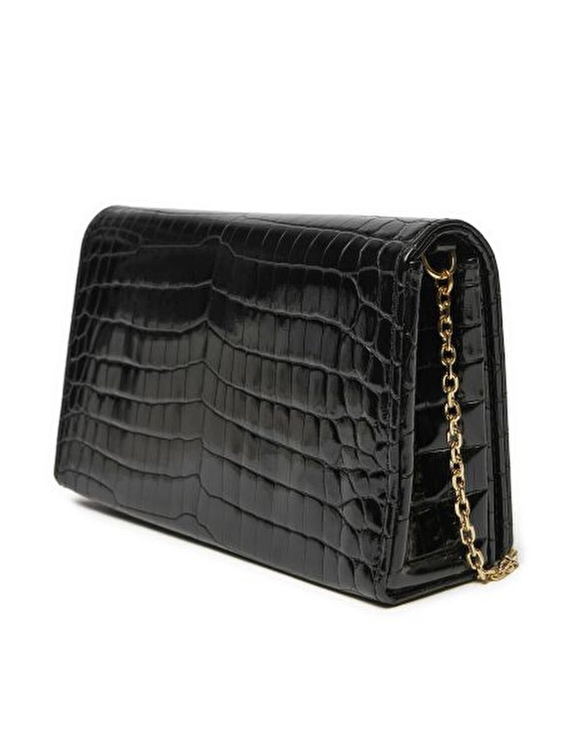 BORSA SHINY CROCO PU NERO
