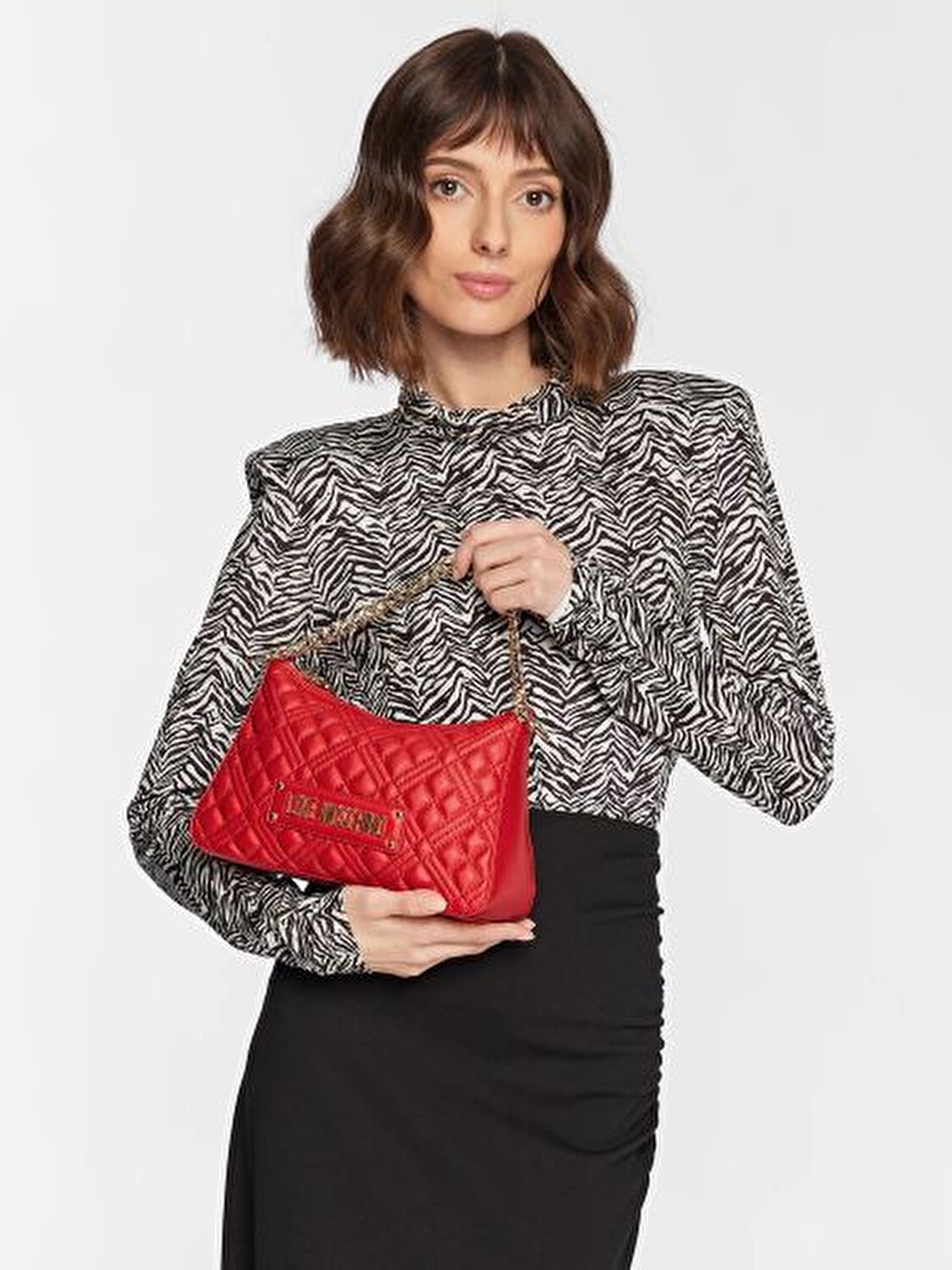 BORSA QUILTED  PU ROSSO