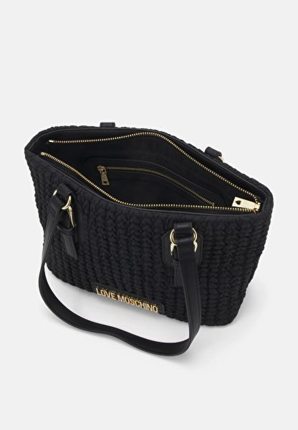 BORSA NYLON SMOCK NERO+ PU NERO