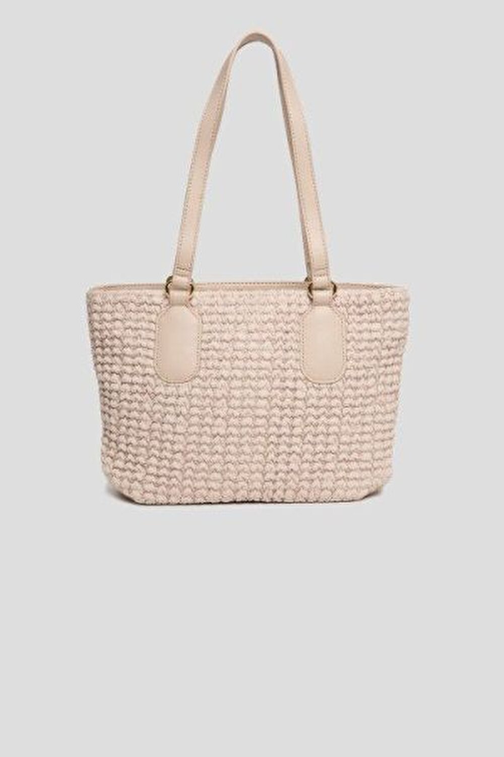 BORSA NYLON SMOCK  SABBIA+PU SABBIA