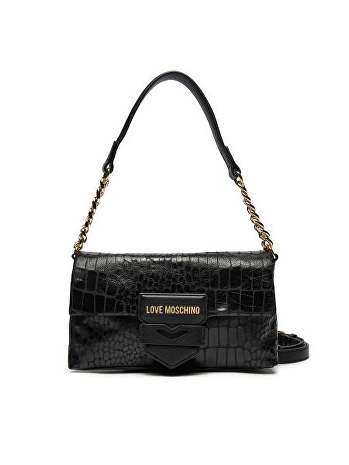 BORSA PL SOFT CROCO NERO