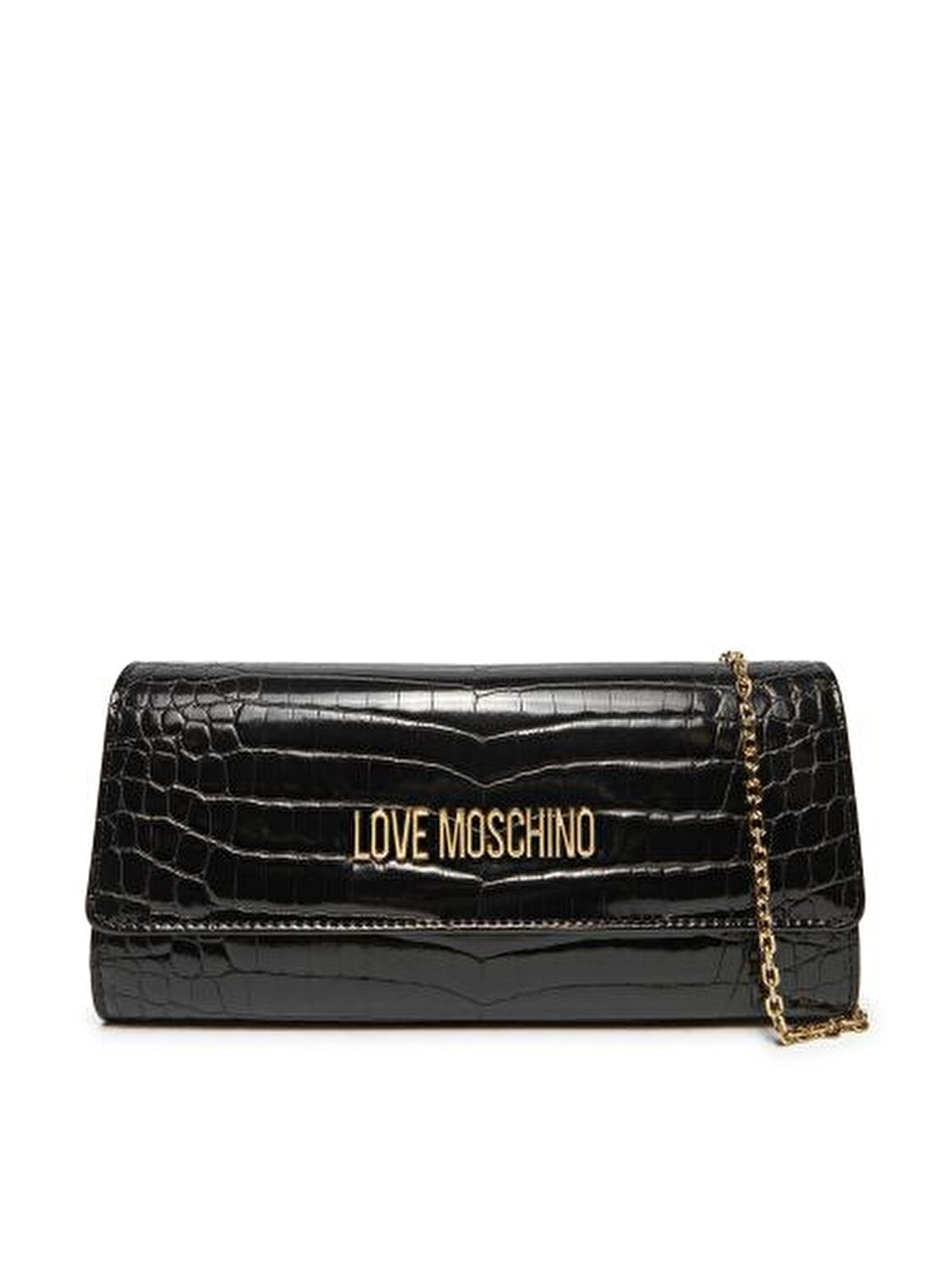 BORSA SHINY CROCO PU NERO