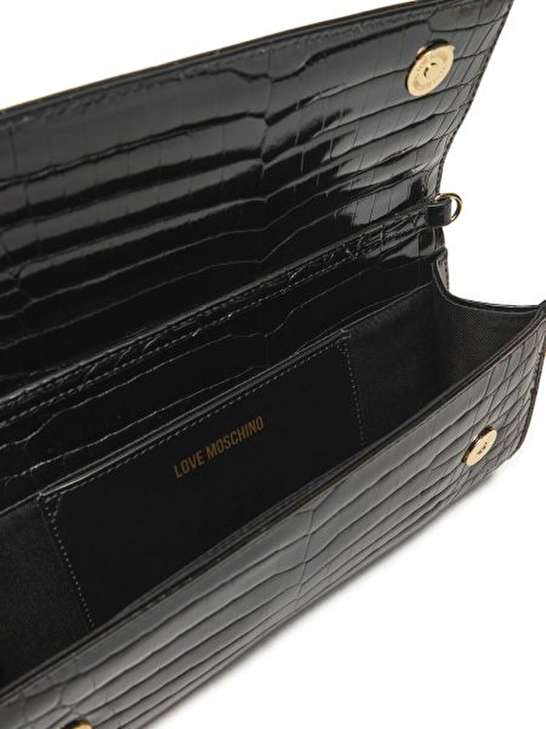 BORSA SHINY CROCO PU NERO