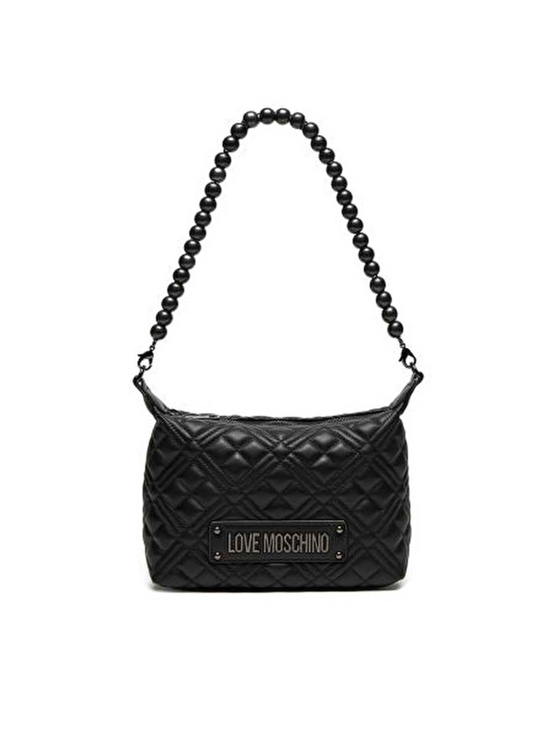 BORSA QUILTED  PU NERO+GALV.G.METAL