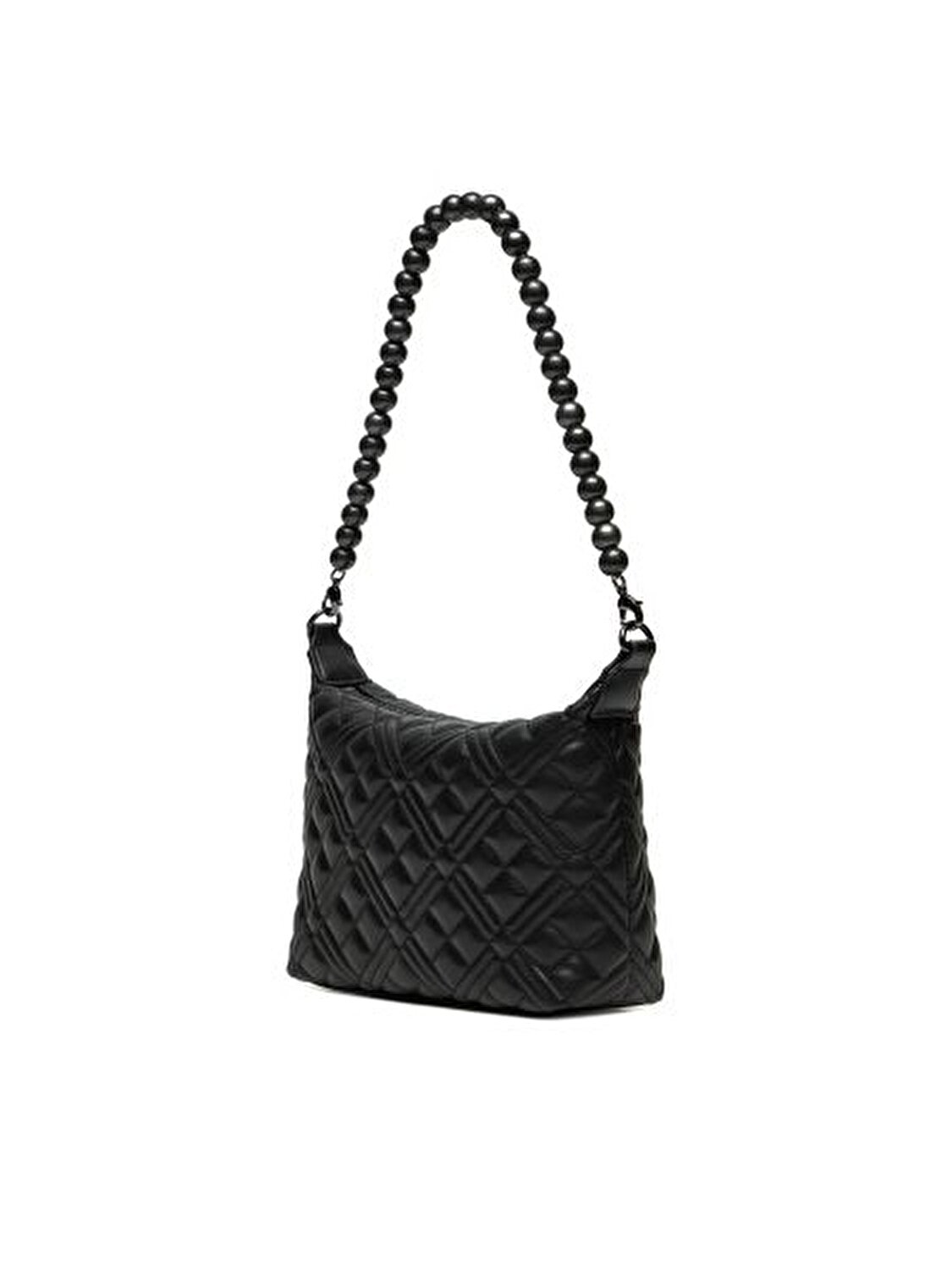 BORSA QUILTED  PU NERO+GALV.G.METAL