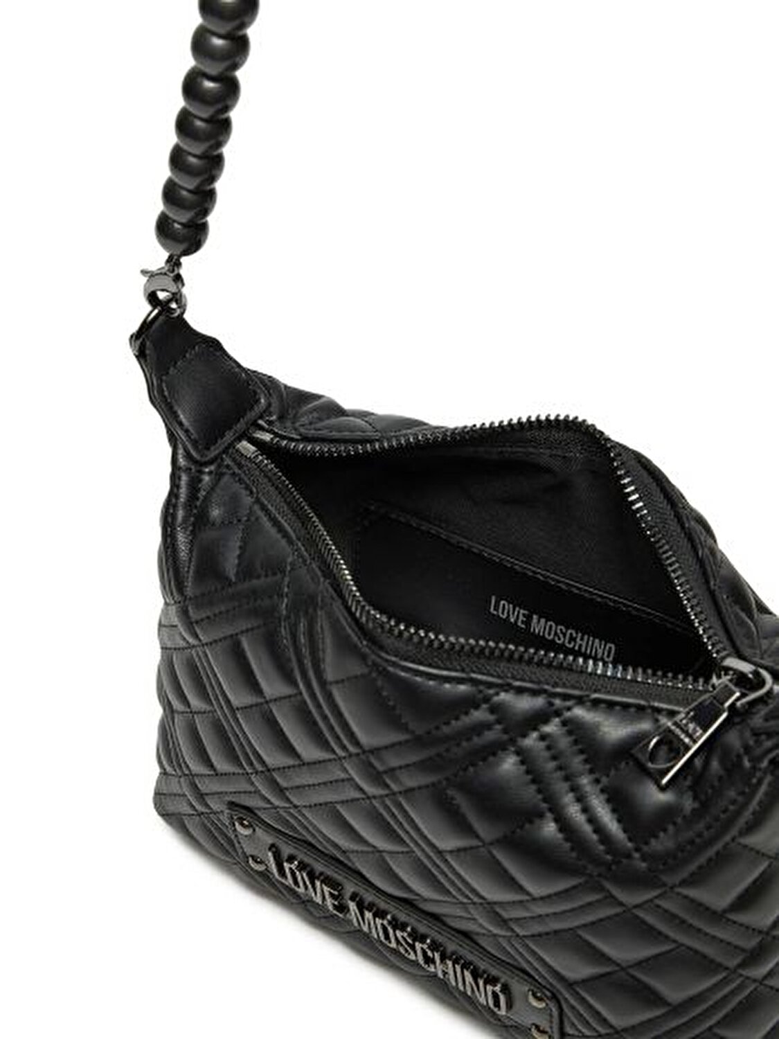 BORSA QUILTED  PU NERO+GALV.G.METAL