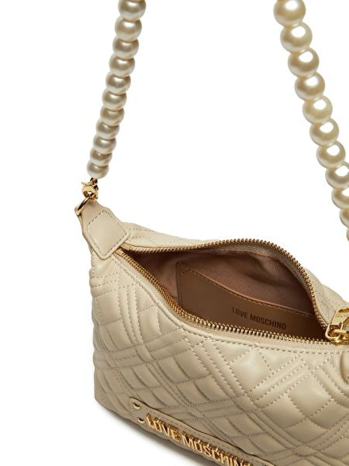 BORSA QUILTED  PU AVORIO