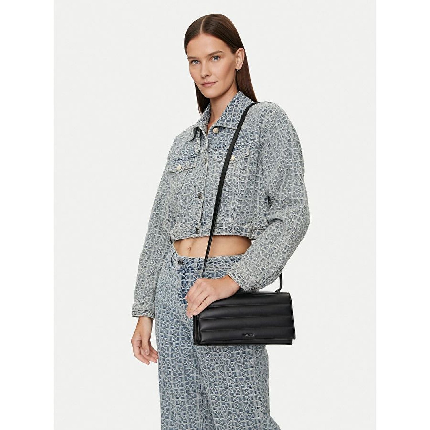 LINE QUILT SM CONV SHOULDER BAG