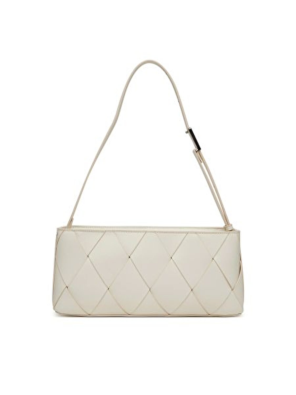 CK WOVEN ELONGATED SHOULDER BAG
