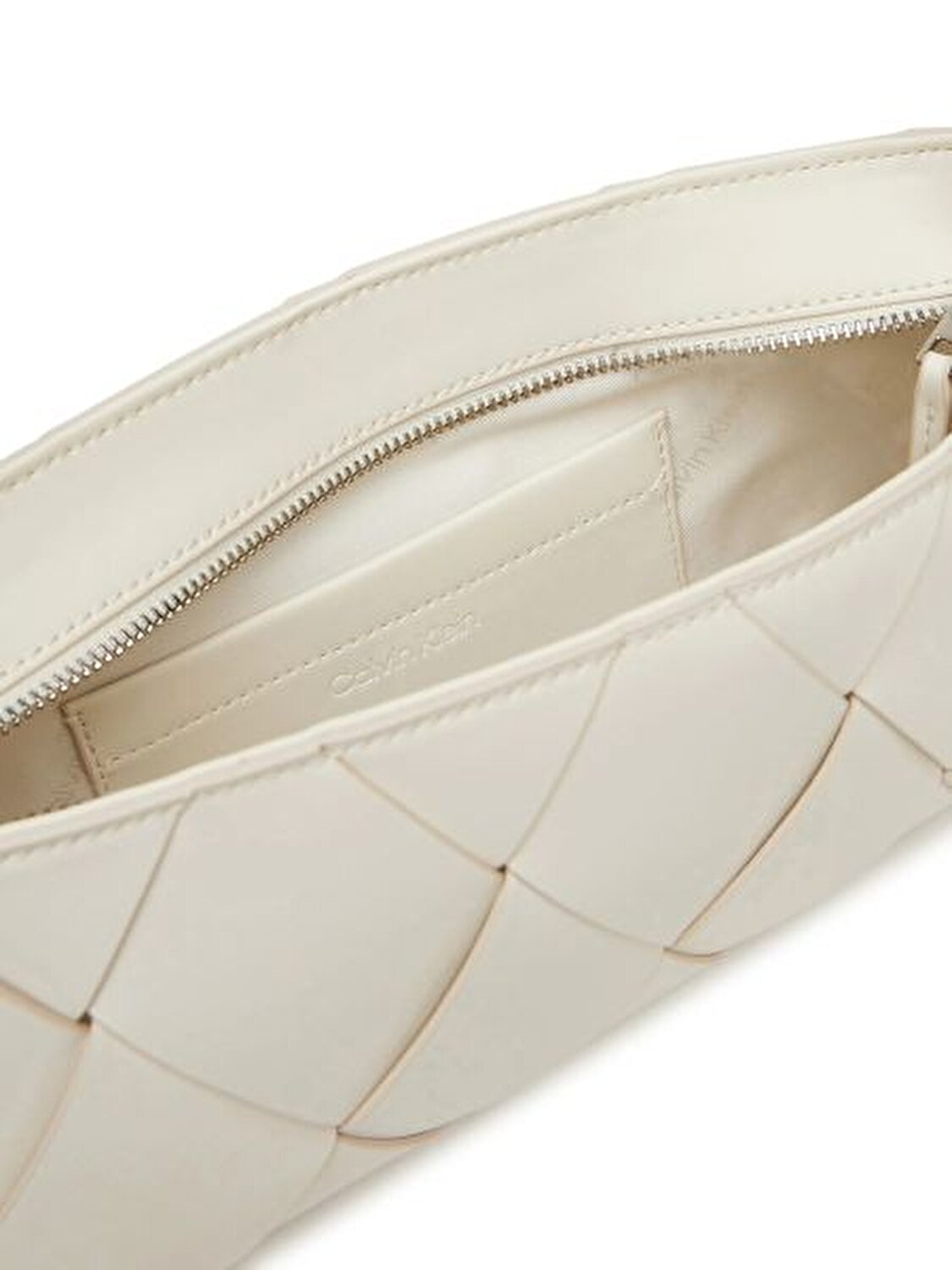 CK WOVEN ELONGATED SHOULDER BAG