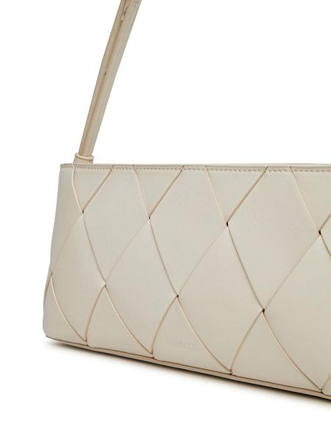 CK WOVEN ELONGATED SHOULDER BAG