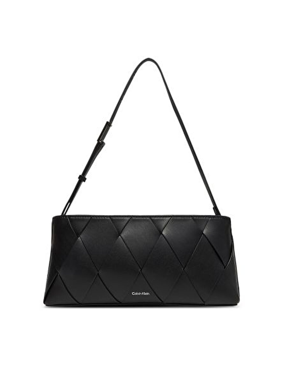 CK WOVEN ELONGATED SHOULDER BAG