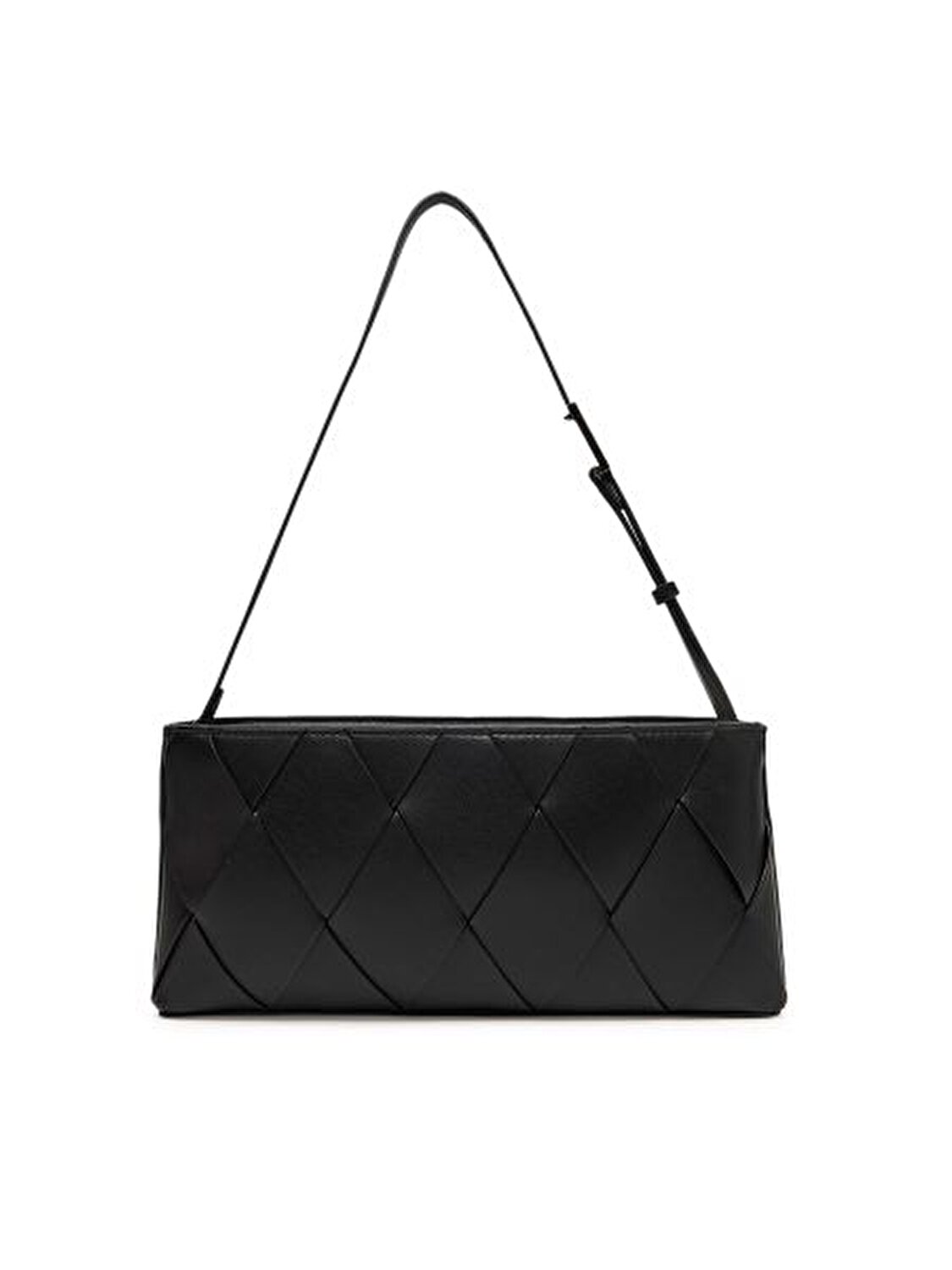 CK WOVEN ELONGATED SHOULDER BAG
