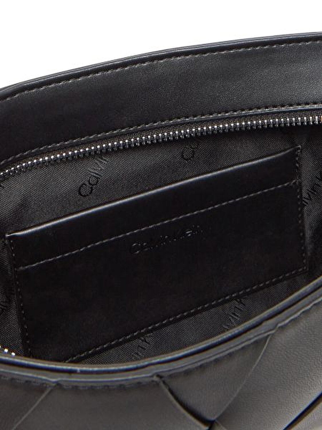 CK WOVEN ELONGATED SHOULDER BAG