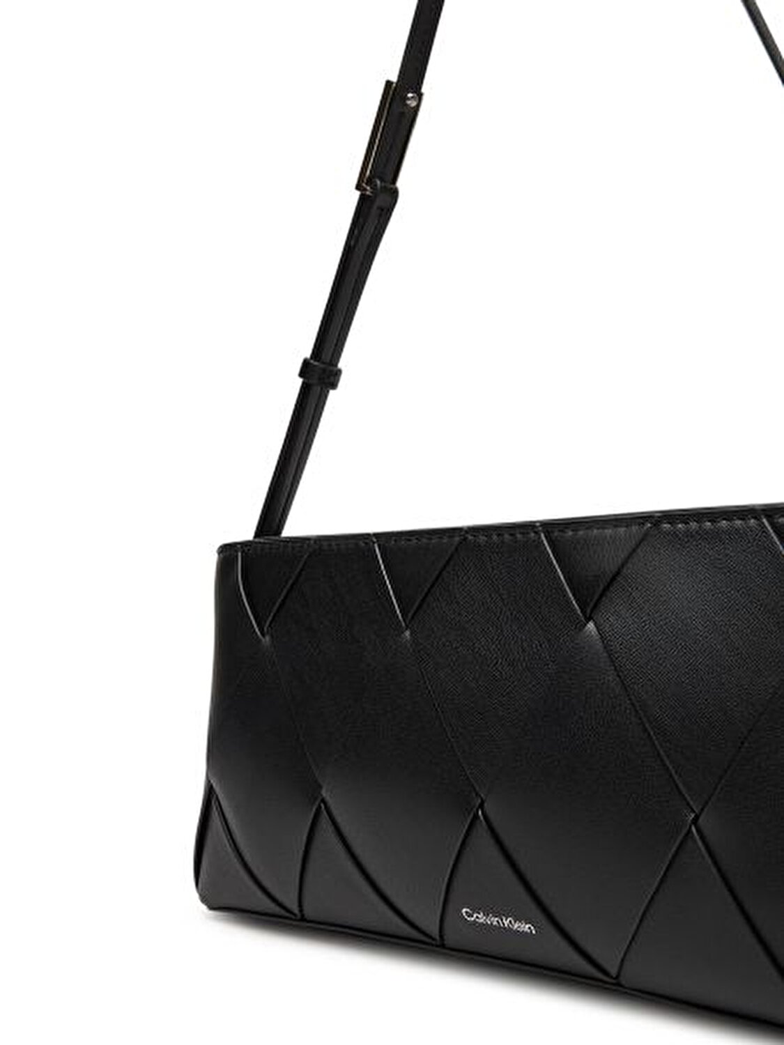 CK WOVEN ELONGATED SHOULDER BAG