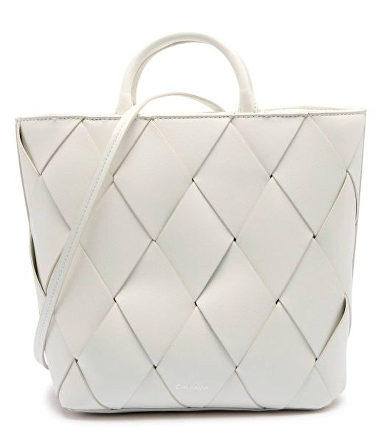 CK WOVEN MEDIUM TOTE