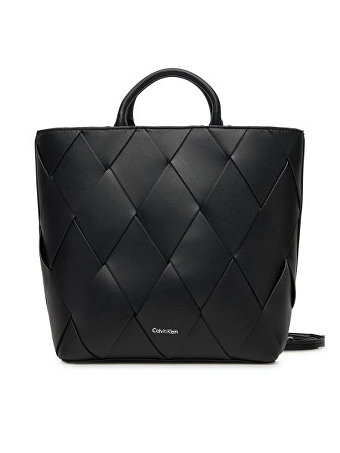 CK WOVEN MEDIUM TOTE