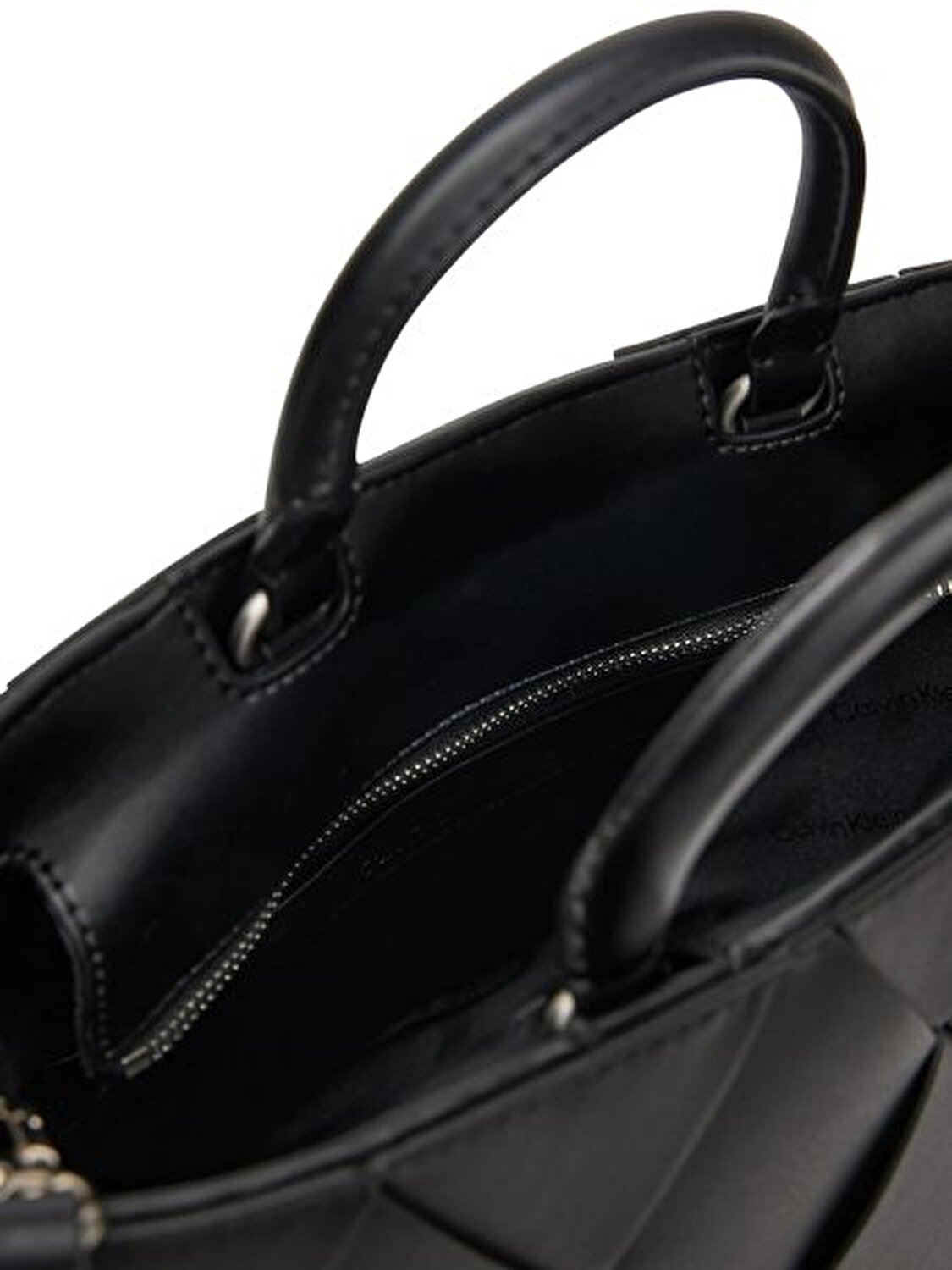 CK WOVEN MEDIUM TOTE