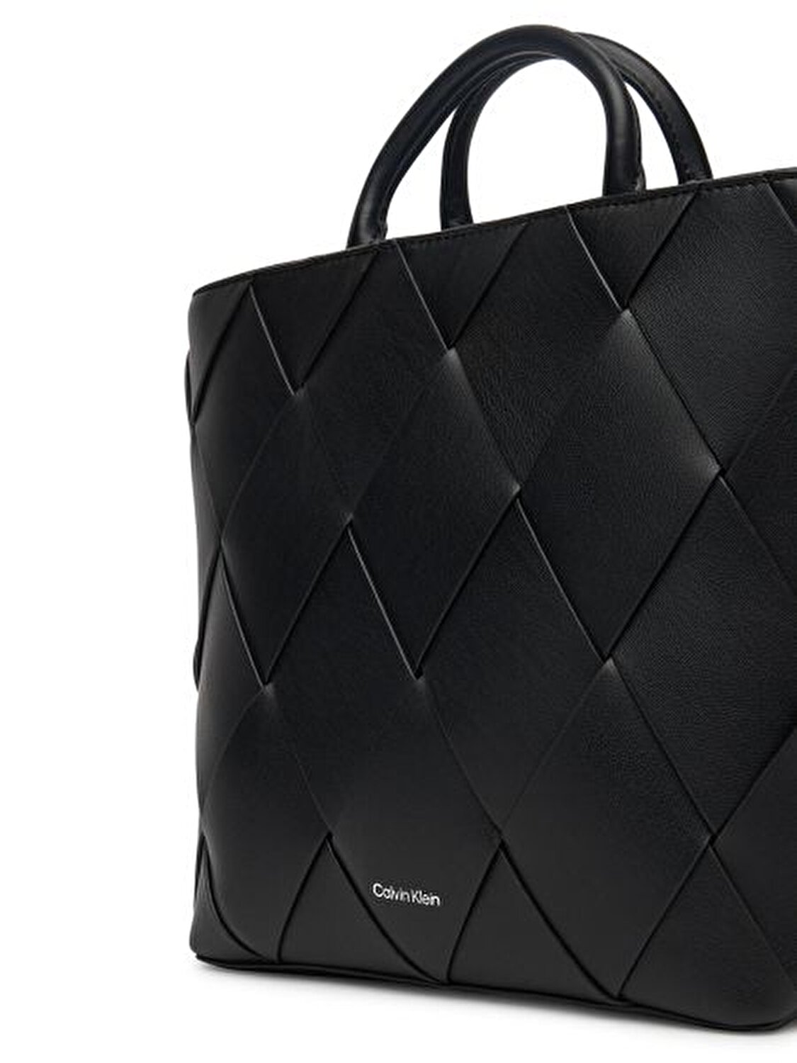 CK WOVEN MEDIUM TOTE